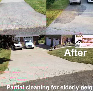 Concrete Driveway cleaning in Morristown, Tn 37813 37814 near me by Bobs Pressure Washing LLC in Bulls Gap, Tn 37711 2