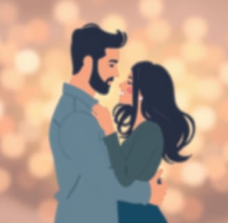 a man and woman hugging