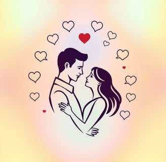 a couple in love story of a man and woman