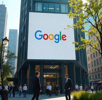 o publicitate mare google pe o clădire