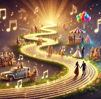 Imagen de un camino que recorre momentos especiales para regalar una canción personalizada