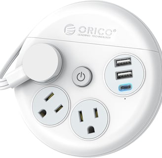 a white power outlet with a white power outlet