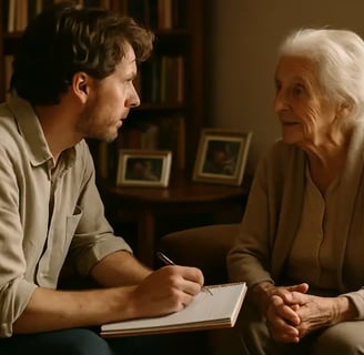 Entretien entre un biographe et une dame âgée
