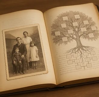 Biographie avec photo ancienne et arbre généalogique