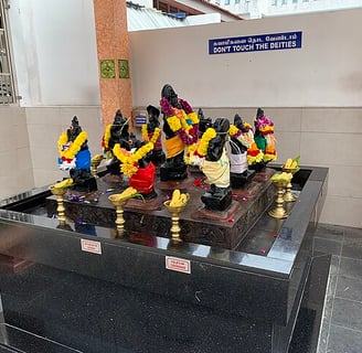 Navagraha - shrine of nine planets in a hindu temple
