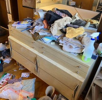 before extreme bedroom organization