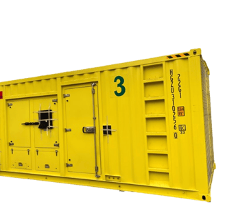 a yellow container container with a number 3 on it