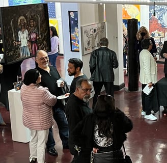 nonprofit clients attend art exhibit in Los Angeles