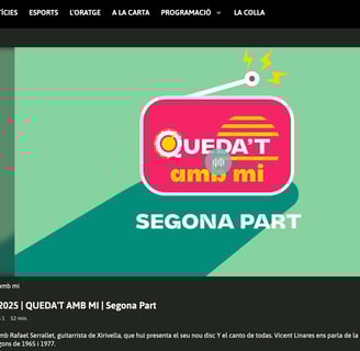 Portada del programa Quedat amb mi de À Punt Radio