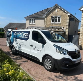 Fife based Clear'n Clean van on the side of a driveway