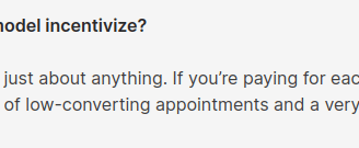 Screenshot of a passage in the article, B2B Appointment Setting Costs & Pricing Models Explained