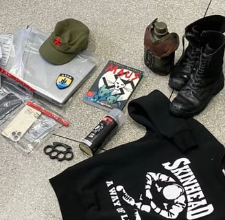 a variety of items that include a t - shirt, a hat, and other