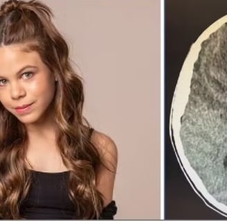 a woman with a red nose and a red nose