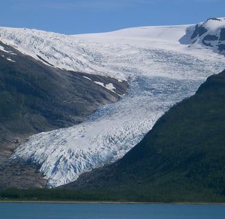 Glacier de Svartisen en Norvège