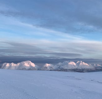 couché de soleil a Lyngen Alps 