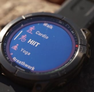 Garmin watch on activities page.