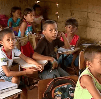 Students in countryside of Brazil