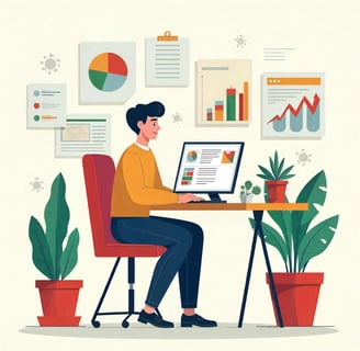 Un hombre trabajando el seo local
