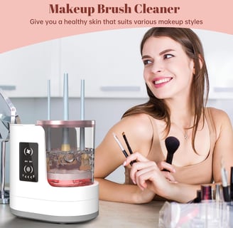 USB-powered automatic makeup brush cleaner for beauty lovers