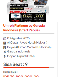 Berangkat Umroh dulu, bayarnya saat tiba di Jakarta