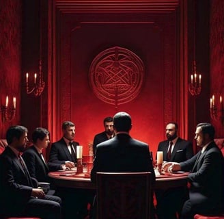 illuminati members at the illuminati headquaters