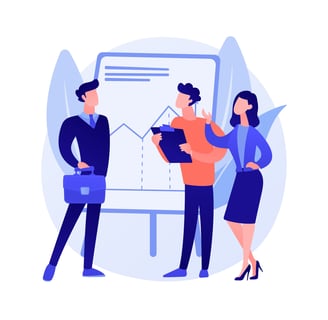 Illustration d'une discussion en entreprise