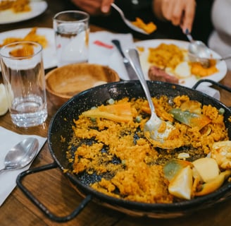 almost empty paella