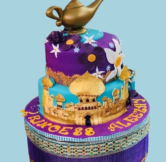 Custom cake magic lamp