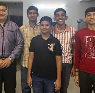 Deepak Gogia Sir with students at EBAM Coaching Classes