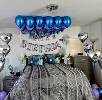 Birthday Decorated Bedroom