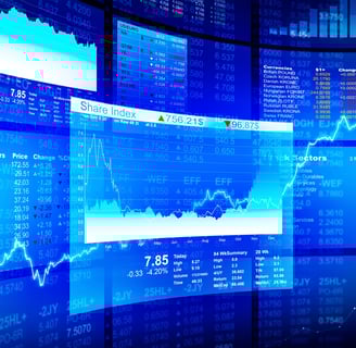 share index virtual market screens