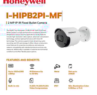 Honeywell IP Camera I-HIPB2PI-MF 2