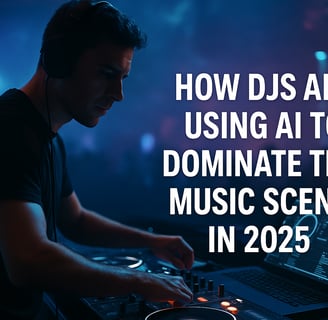a dj playing music in front of a laptop