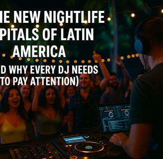 a dj mixing music in front of a crowd