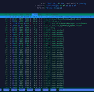 amd rpyc 9754 htop output