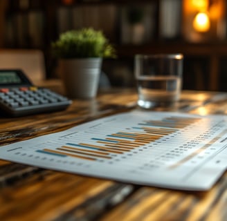 a calculator and a calculator on a table