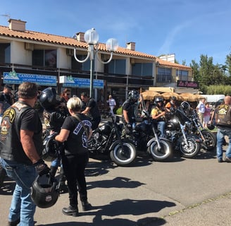Bikers lors d'un événement pour motards