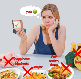 narcissistic woman holding a cardboard box and looking disgusted