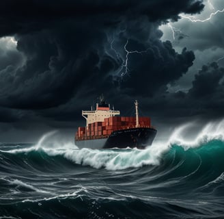 tempestade e mar violento triangulo das bermudas