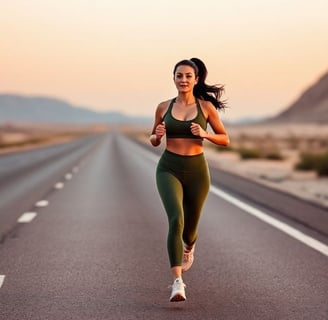 Female Jogging on her Keto Weight Loss Journey