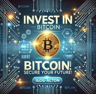 A visually engaging call-to-action image with the quote 'Invest in Bitcoin, Secure Your Future!' 
