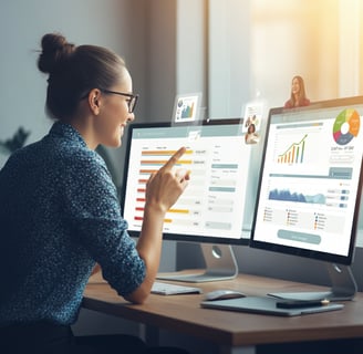 Customer success manager analyzing data with NPS and CSAT metrics, showcasing Verve Phoenix's strategies