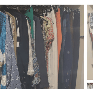 Wardrobe placed by garment and colors