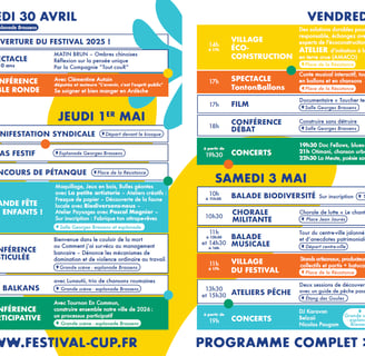 Image du programme du festival CUP25