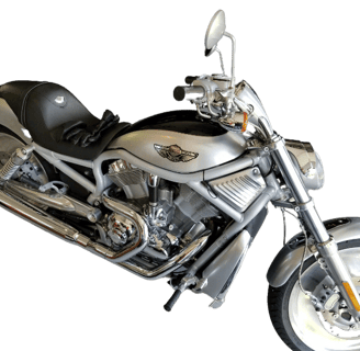 2005 Harley-Davidson V-Rod Motorcycle, silver with black trim.