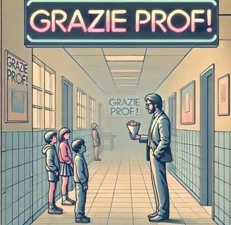 studenti ringraziano un professore