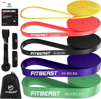 FitBeast Banda de Resistencia con Anclaje para Puerta Almohadilla de Mano