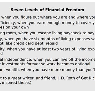 Seven rules of financial freedom
