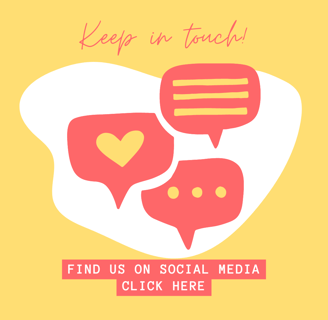 Cayla Henri Wax Melts: a heart shaped speech bubble with social media icons 