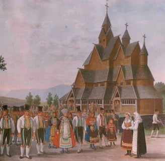 Heddal Stave Church Johannes Flintoe 1828